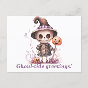 Ghoul tide Greetings Ghoul Fun & Modern Halloween Feiertagspostkarte