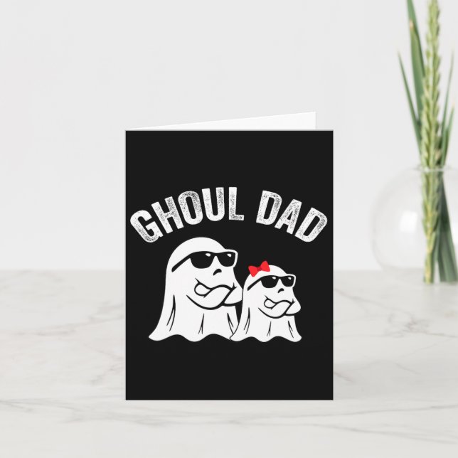 Ghoul Vater Funny Halloween Daddy Ghost Vintag Karte (Vorderseite)