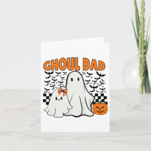 Ghoul Vater Halloween Ghost Spooky Season Retro Da Karte