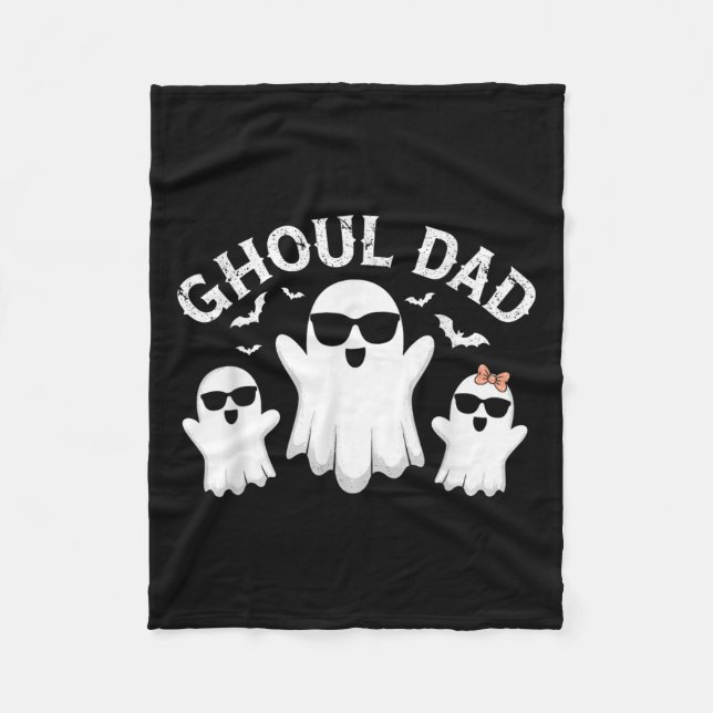 Ghoul Vater Vintag Daddy Ghost Funny Halloween Fleecedecke (Vorderseite)