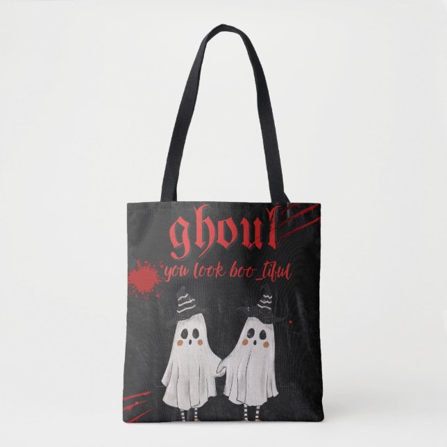 Ghoul You Look Boo-tiful  Funny Halloween Tote Bag (Vorderseite)