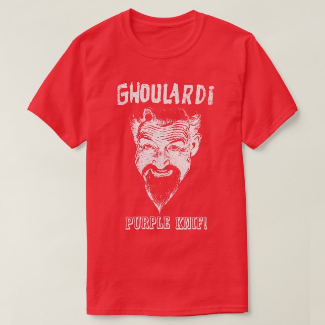Ghoulardi Lila Knif T-Shirt (Design vorne)