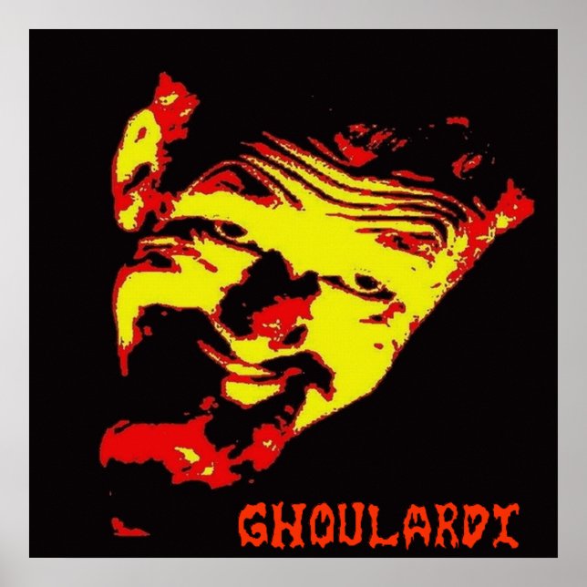 Ghoulardi (rot/gelb) Matte Poster (Vorne)