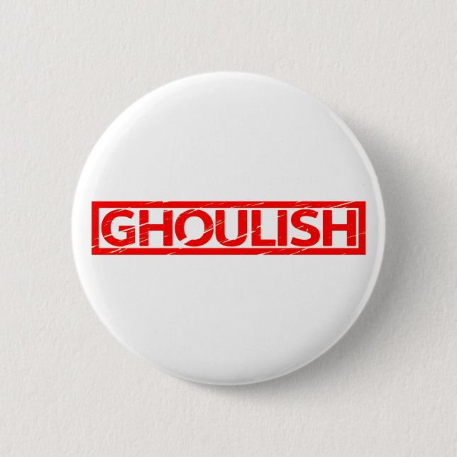 Ghoulische Briefmarke Button (Vorderseite)