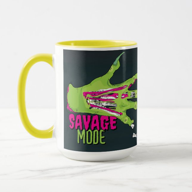 Ghoulish Fun Savage Mode Zombie Antidote Laden Tasse (Links)
