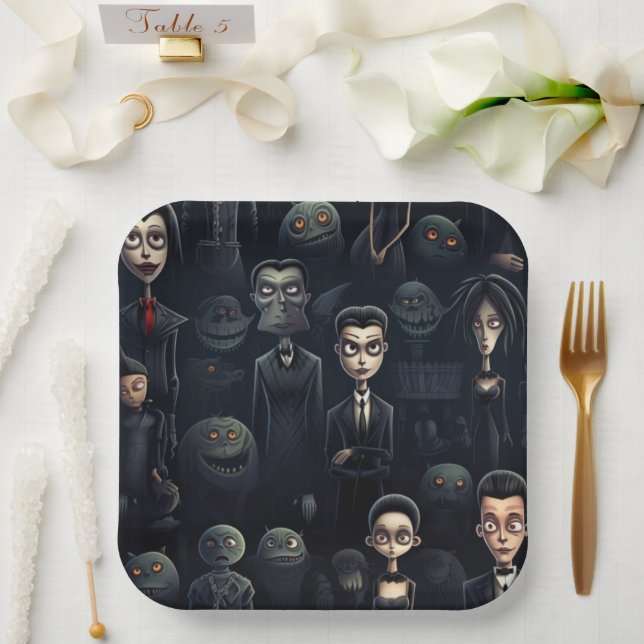 "Ghoulish Ghost Face Pappteller (Hochzeit)