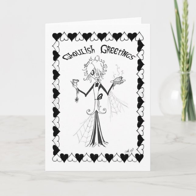 Ghoulish Greetings Feiertagskarte (Vorderseite)