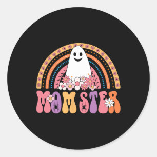 Ghoulish Party Lovers Creepy Zombie Ghost Boom Flo Runder Aufkleber