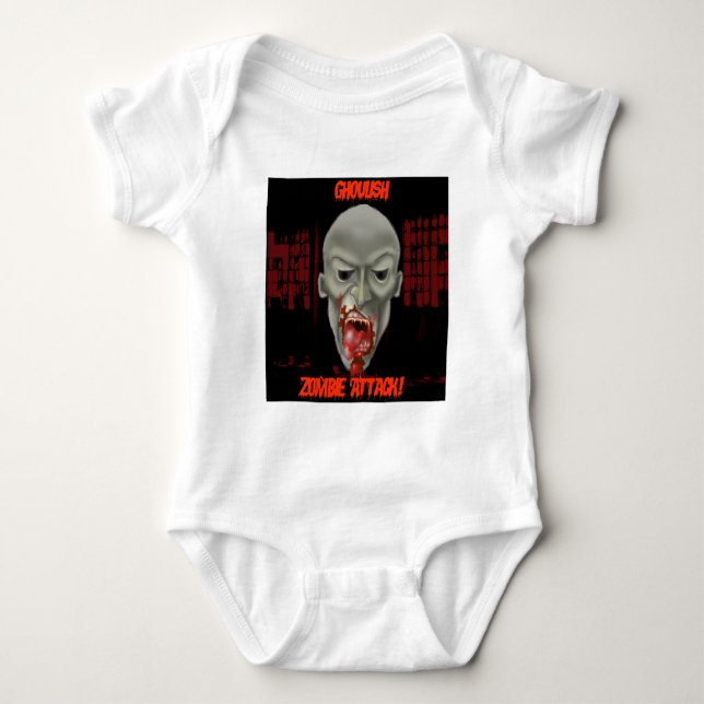 Ghoulish Zombie Attack Baby Strampler (Vorderseite)