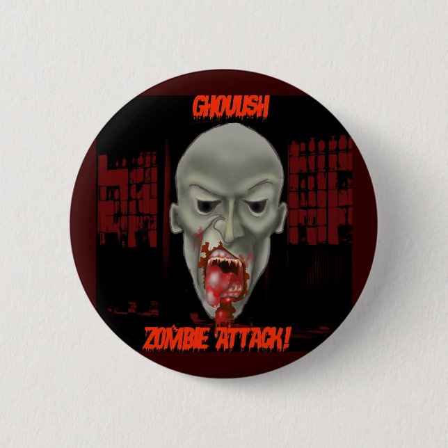 Ghoulish Zombie Attack Button (Vorderseite)