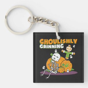 Ghoulishly Grinning Halloween Ghoul Schlüsselanhänger
