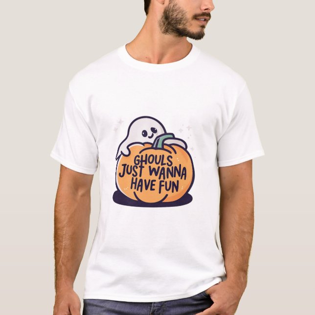 Ghouls einfach Spaß haben - Niedlicher Halloween D T-Shirt (Vorderseite)