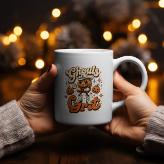 Ghouls & Grit Western Halloween-Design Zweifarbige Tasse