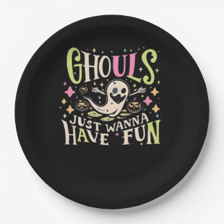 Ghouls haben einfach nur Spaß beim Design Pappteller