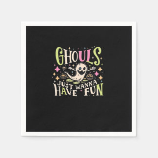 Ghouls haben einfach nur Spaß beim Design Serviette