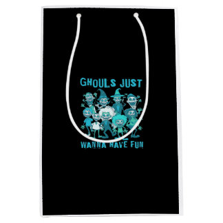Ghouls haben Spaß - Spooky Design Grafik Mittlere Geschenktüte