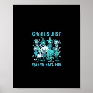 Ghouls haben Spaß - Spooky Design Grafik Poster