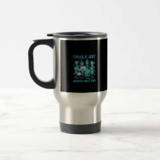 Ghouls haben Spaß - Spooky Design Grafik Reisebecher