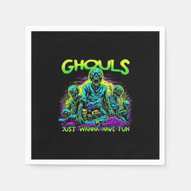 Ghouls Just Wanna Fun - Halloween Sloth Design Serviette (Vorderseite)