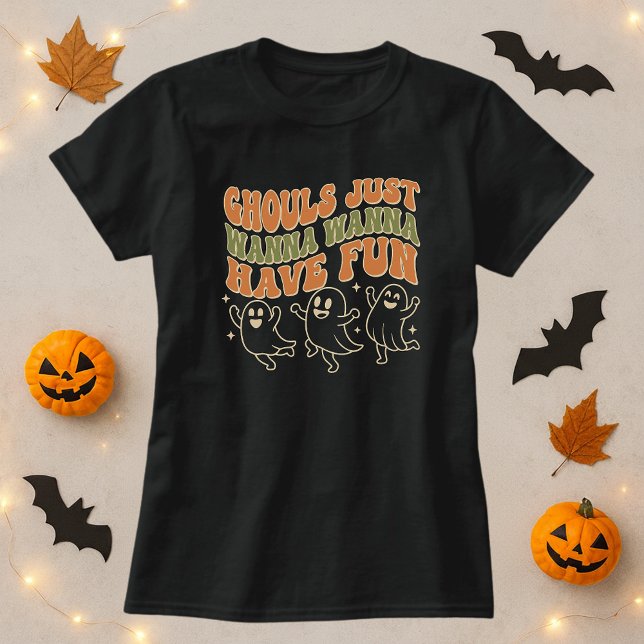 Ghouls Just Wanna haben Spaß Ghost Halloween-Party T-Shirt (Von Creator hochgeladen)