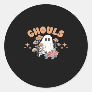 Ghouls Just Wanna haben Spaß Halloween Art Sloth D Runder Aufkleber