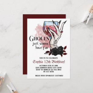 Ghouls just wanna haben Spaß Halloween Geburtstag Einladung