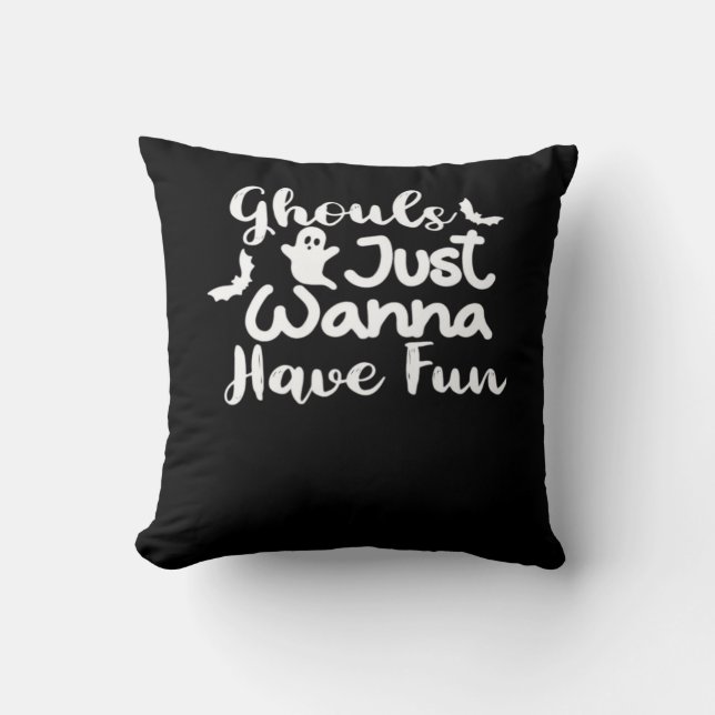 Ghouls just wanna haben Spaß Halloween Sloth Style Kissen (Vorderseite)