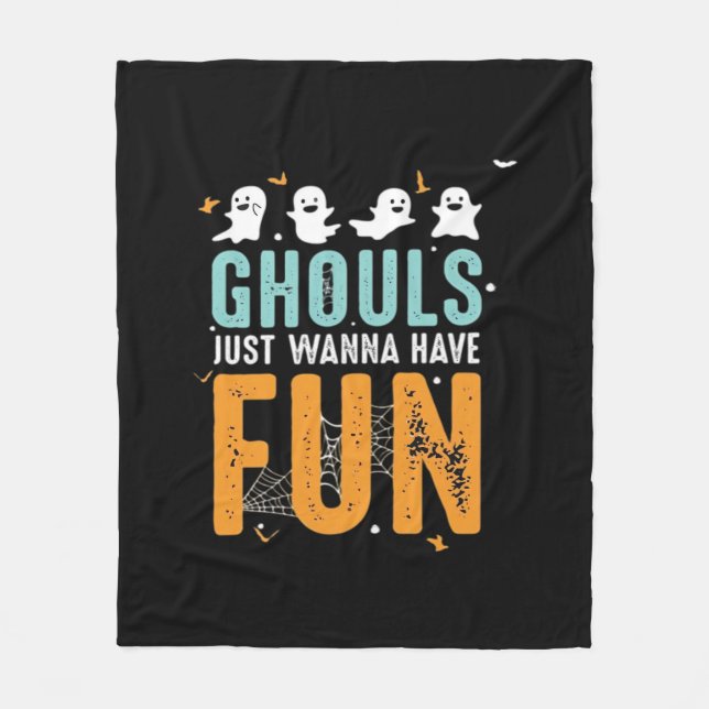Ghouls Just Wanna haben Spaß lustige Halloween-Kos Fleecedecke (Vorderseite)