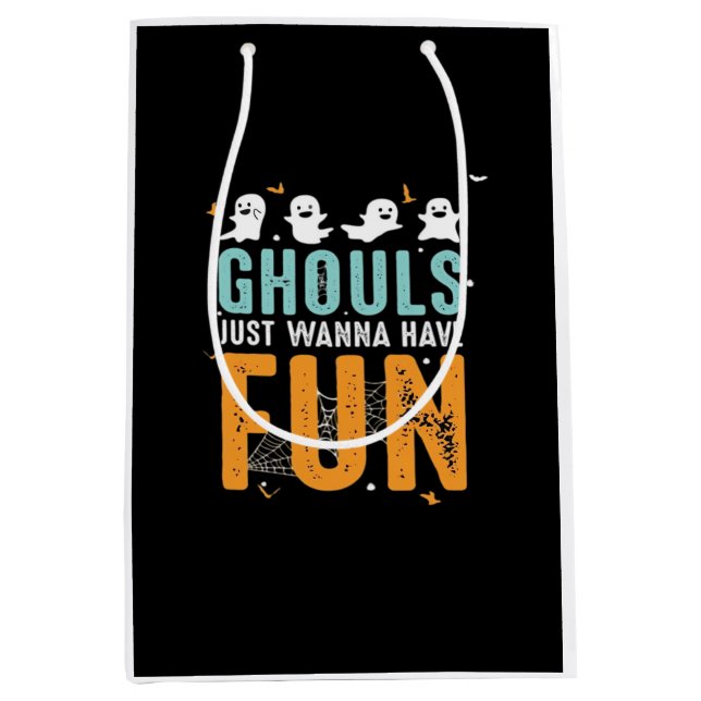 Ghouls Just Wanna haben Spaß lustige Halloween-Kos Mittlere Geschenktüte (Vorderseite)