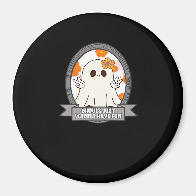 Ghouls Just Wanna haben Spaß Sloth Halloween Magnet (Vorne)