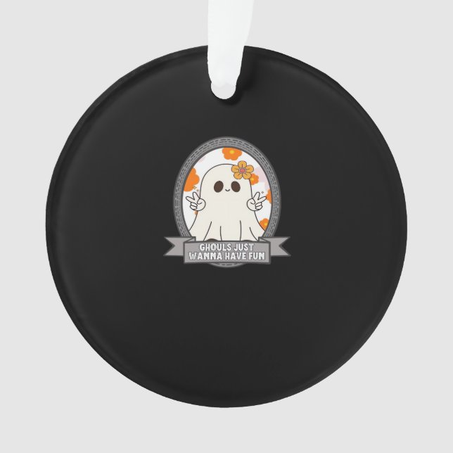 Ghouls Just Wanna haben Spaß Sloth Halloween Ornament (Vorderseite)