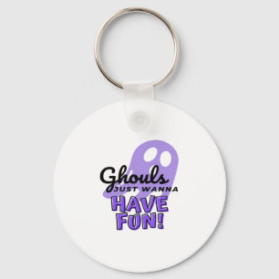 Ghouls Just Wanna haben Spaß Sloth Halloween Schlüsselanhänger