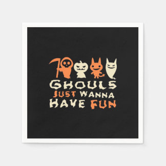 Ghouls Just Wanna haben Spaß Sloth Halloween Serviette