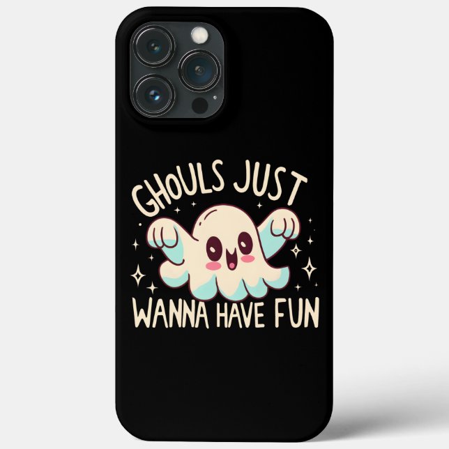 Ghouls Just Wanna hat Spaß , Niedliche Geister Hal Case-Mate iPhone Hülle (Rückseite)