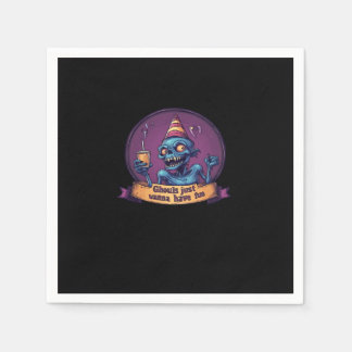 Ghouls Just Wanna hat Spaß Sloth & Funny Serviette