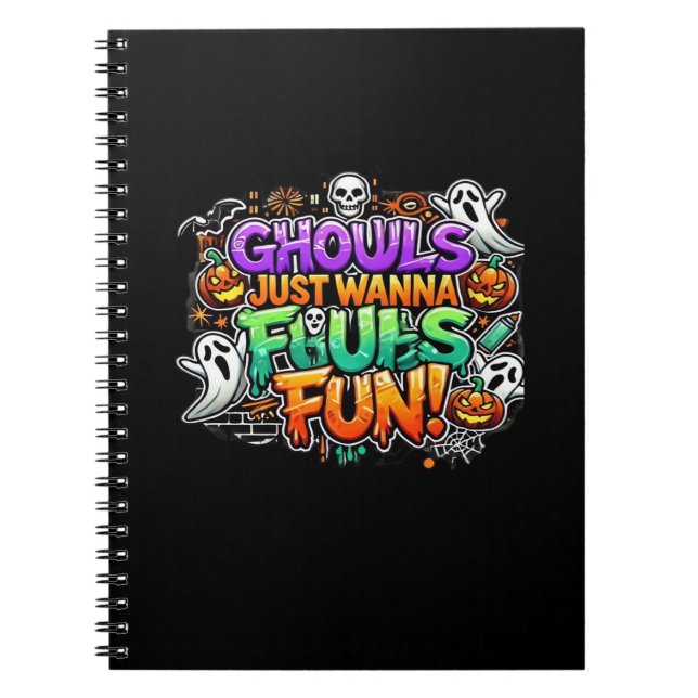 Ghouls just wanna have fun - Herbst-Ghouls Notizblock (Vorderseite)