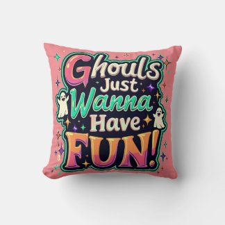 Ghouls just wanna have Fun - Retro Halloween Vibes Kissen
