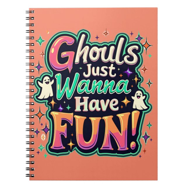 Ghouls just wanna have Fun - Retro Halloween Vibes Notizblock (Vorderseite)