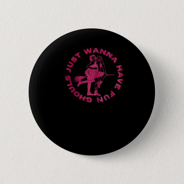 Ghouls just wanna have fun - Retro Spooky Design Button (Vorderseite)