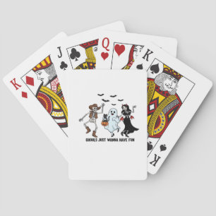 Ghouls just wanna have fun - tanzender Skelettlöff Spielkarten