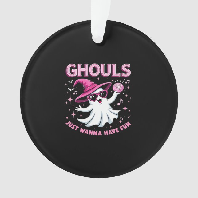 Ghouls just wanna Spaß haben Spooky Halloween - Wi Ornament (Vorderseite)