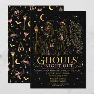 Ghouls‘ Nacht aus Halloween Mädchenabend Einladung