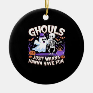 Ghouls nur Wanna haben Spaß Lazy Sloth Keramik Ornament