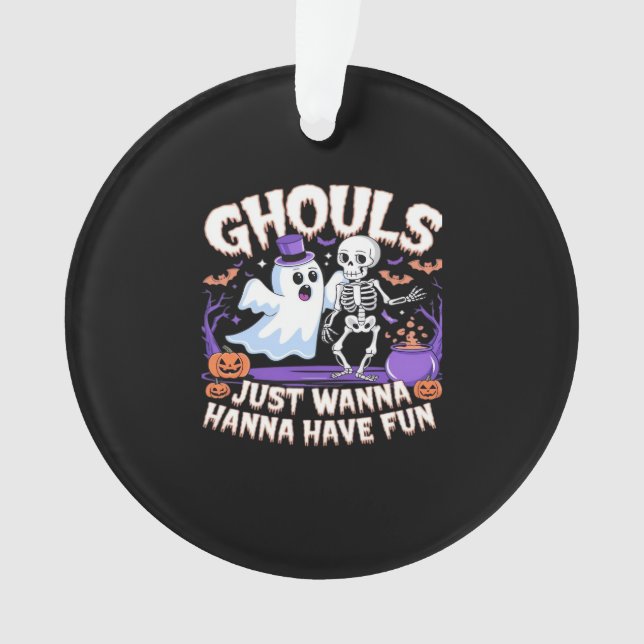 Ghouls nur Wanna haben Spaß Lazy Sloth Ornament (Vorderseite)