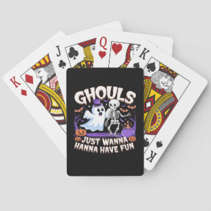 Ghouls nur Wanna haben Spaß Lazy Sloth Spielkarten