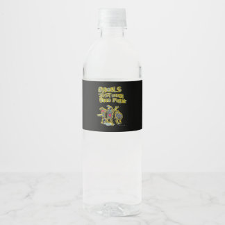 Ghouls nur wollen Spaß haben Spooky Slogan Wasserflaschenetikett
