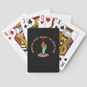 Ghouls, um lustige Halloween Ghouls und Spielkarten
