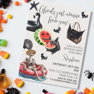 Ghouls Wanna hat Sun Summerween Party Einladung