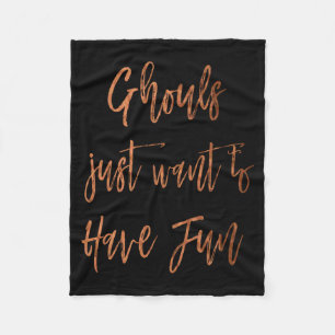 Ghouls wollen gerade, um Spaß-Halloween-Decke zu Fleecedecke