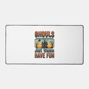 Ghouls wollen nur Spaß haben Vintage Halloween Schreibtischunterlage